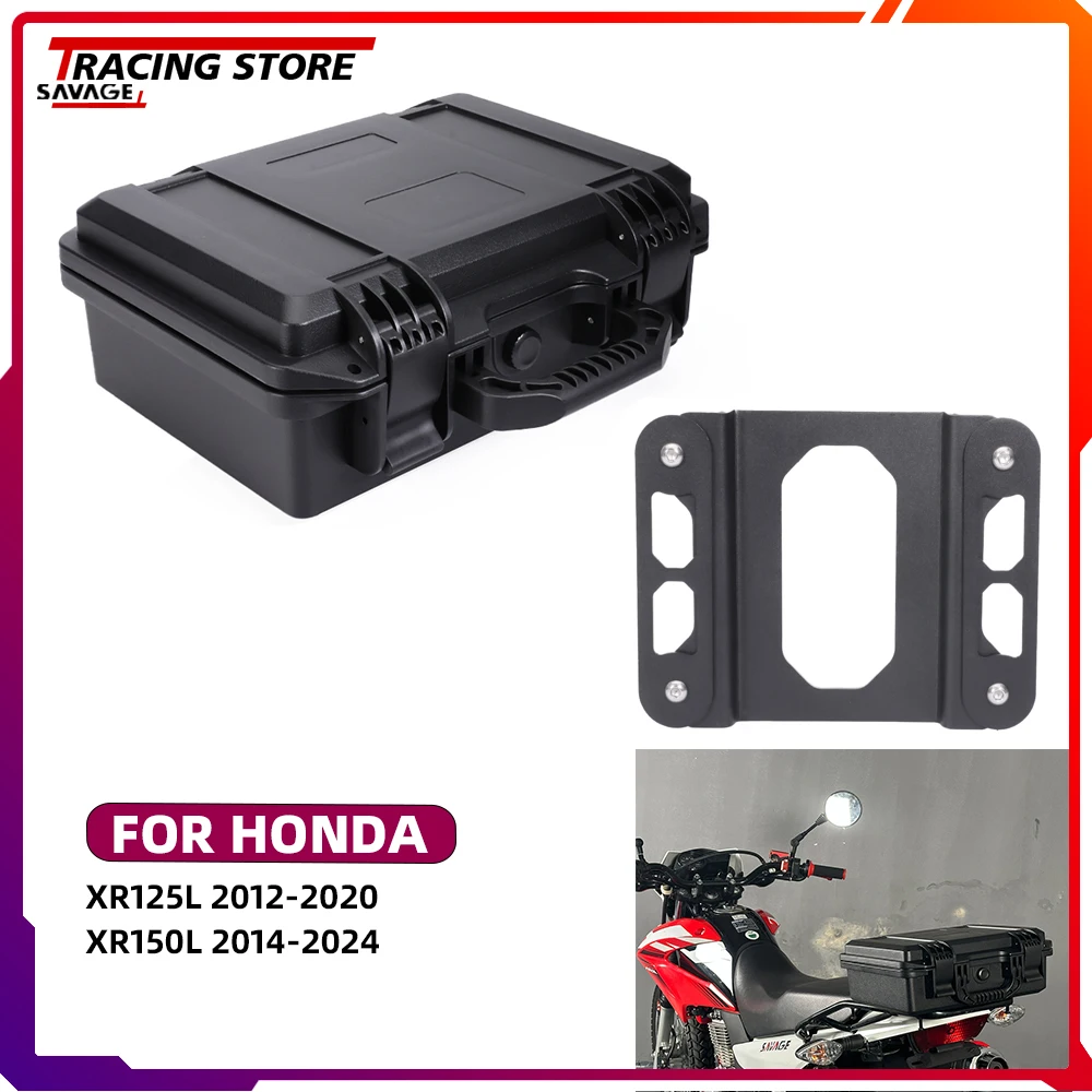 

2024 XR 125L 150L Motorcycle Tool Storage For Honda XR125L XR150L Rear Rack Luggage Top Carrier Box With Mounting Bracket Tail