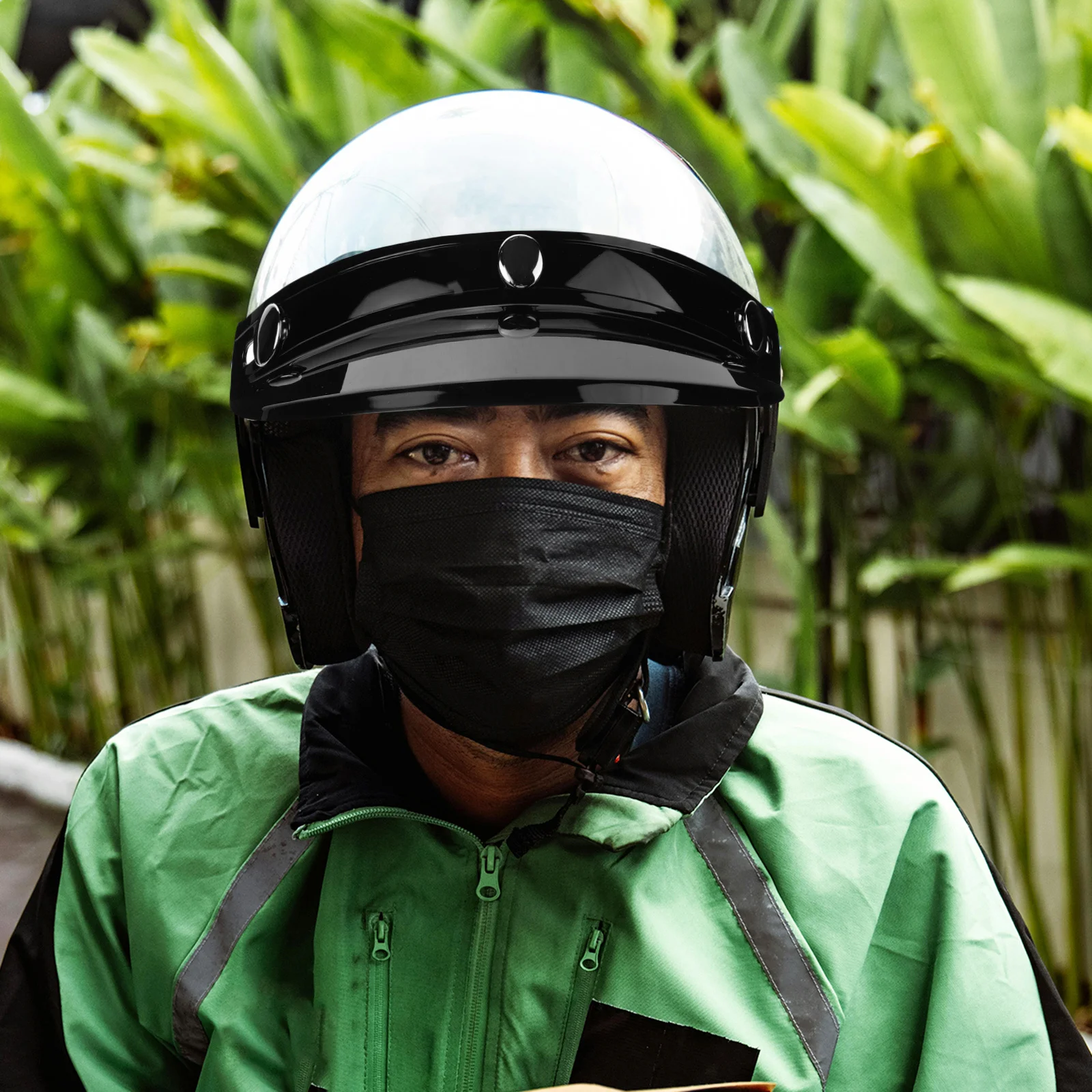 

Adjustable Visor for Motorcycle Bike Sun Shade Retro Design Full Coverage Uv Protection Comfort Fit Visor