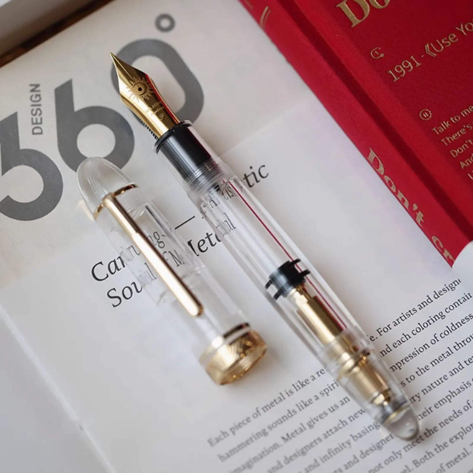 ماجون رقم. 8 40 بنك الاستثمار القومي قلم حبر أكريليك P140 كبير شفاف الكبار طالب اللون الحبر سعة كبيرة القلم الكتابة القرطاسية