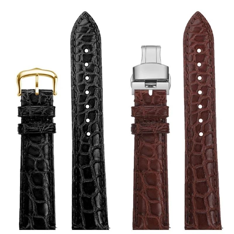 For Cartier London Solo Tank Women's Genuine Alligator Watch Band 16mm 17mm 18mm 19mm 20mm American Crocodile Skin Bracelet Men