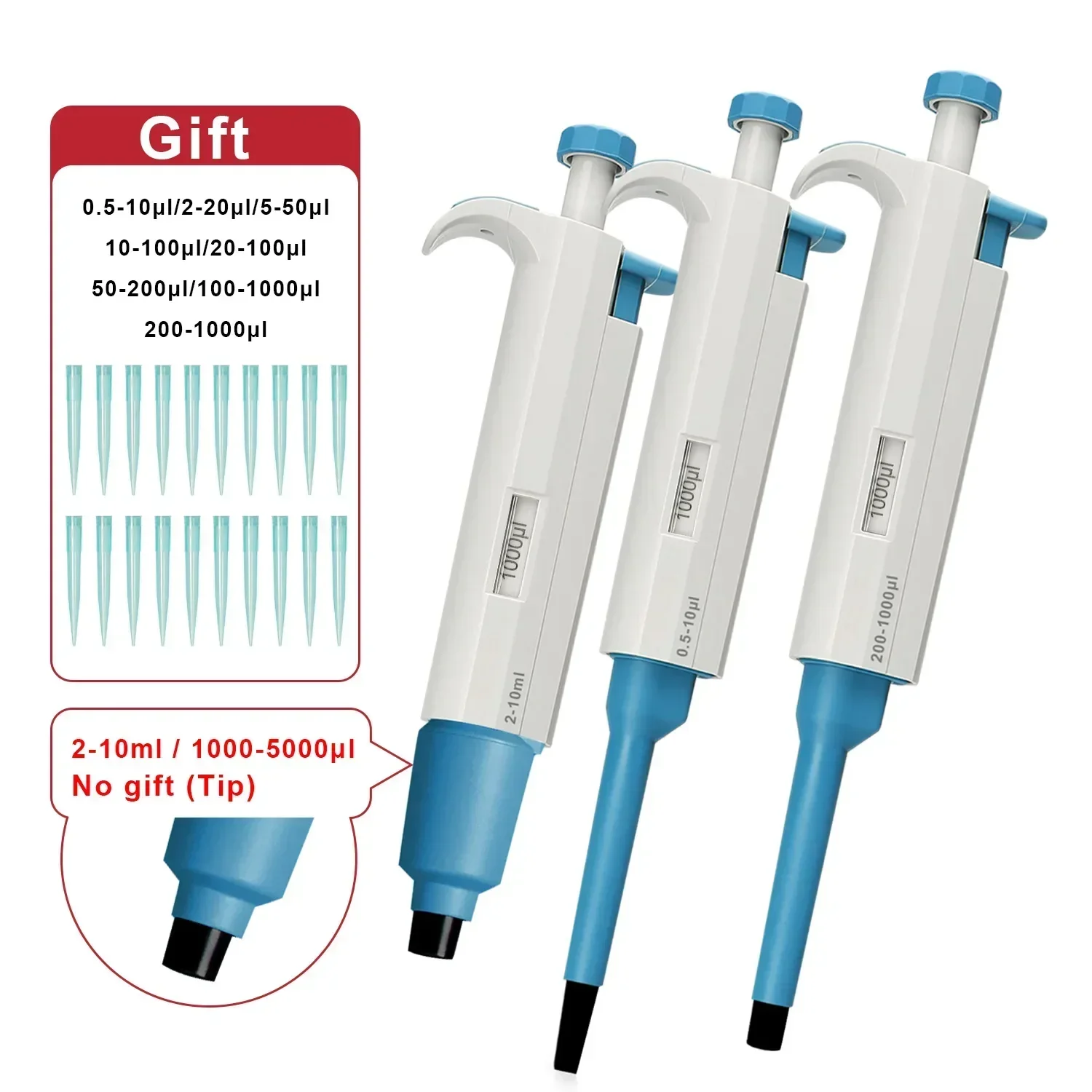 

DXY Fixed Volume Pipettor - Single Channel Autoclavable Micropipette with Tips for Precise Liquid Transfer