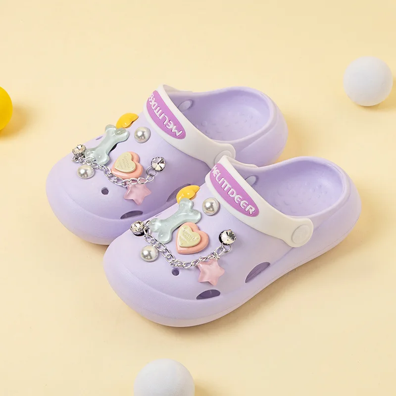 

Cave Shoes, Baby Middle Children, Bright Label Slippers, Summer Girls, Breathable Soft Soled Sandals, Fashion Sandals