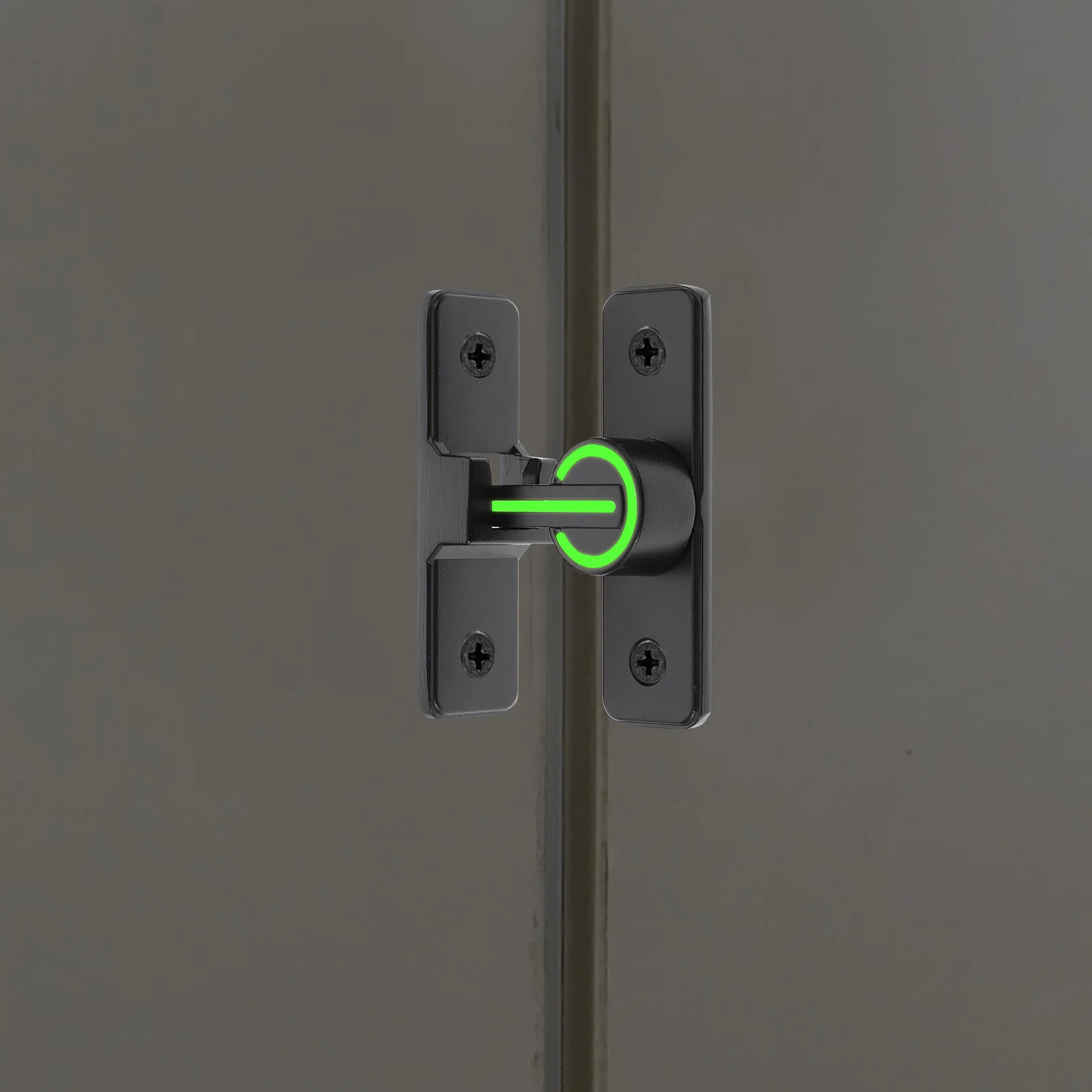 

Luminous Zinc Alloy 90 Degree Angle Security For Sliding Pocket Garage Barn Doors Anti- Baffle Durable Latch Security