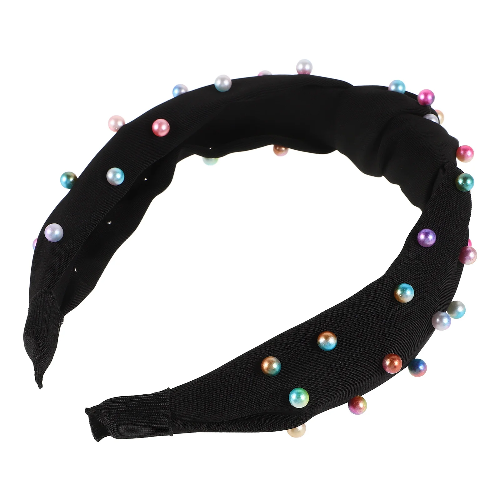

Wide Headband for Women Elegant Imitation Pearl Knotted Headpiece Lightweight Comfortable Fashion Hair Accessory Trendy Fall