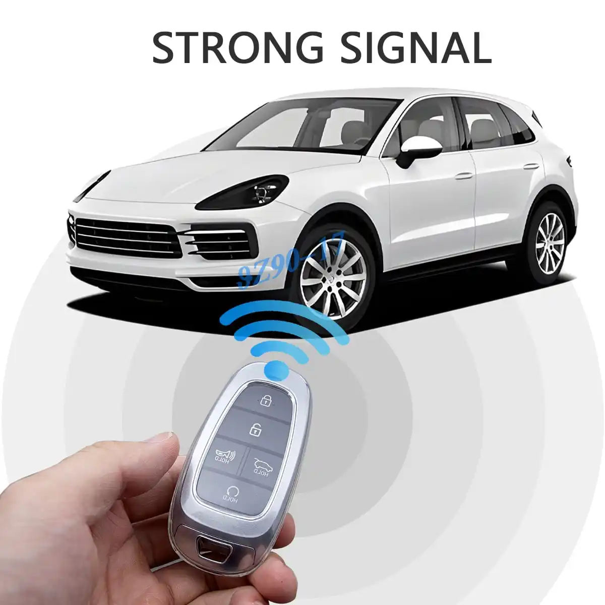 Fully Transparent TPU Car Smart Key Fob Case Cover Keychain Compatible With Hyundai Sonata Tucson Cruz IONIQ 5 Palisade Nexo - Image 3