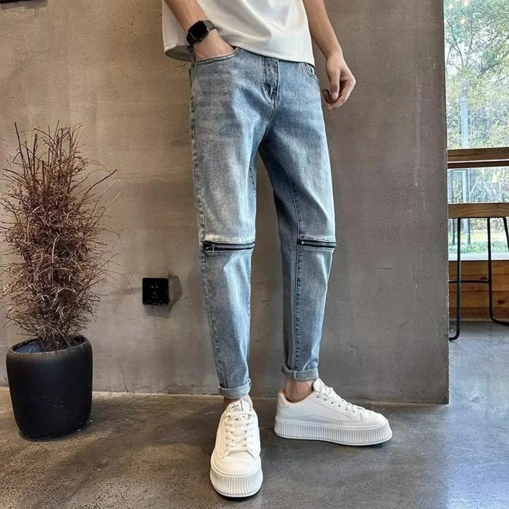 Men Jeans Loose Straight Denim Pants Men's Hip Hop Streetwear Neutral denim Trousers Cargo jeans pantalones hombre men clothing