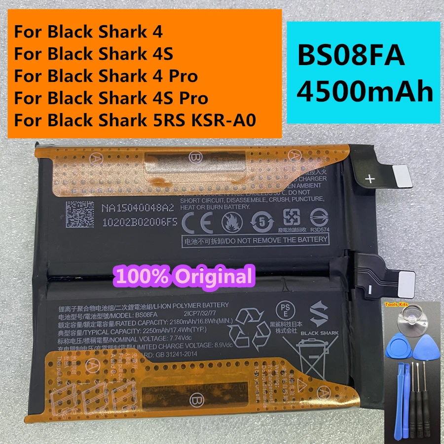 Replacement Battery BS01FA BS05FA BS06FA BS08FA BS03FA for Xiaomi Black Shark 2 3 3S 4S 4 5 Pro 5RS BS10FA PAR-A0 KTUS-A0 KSR-A0