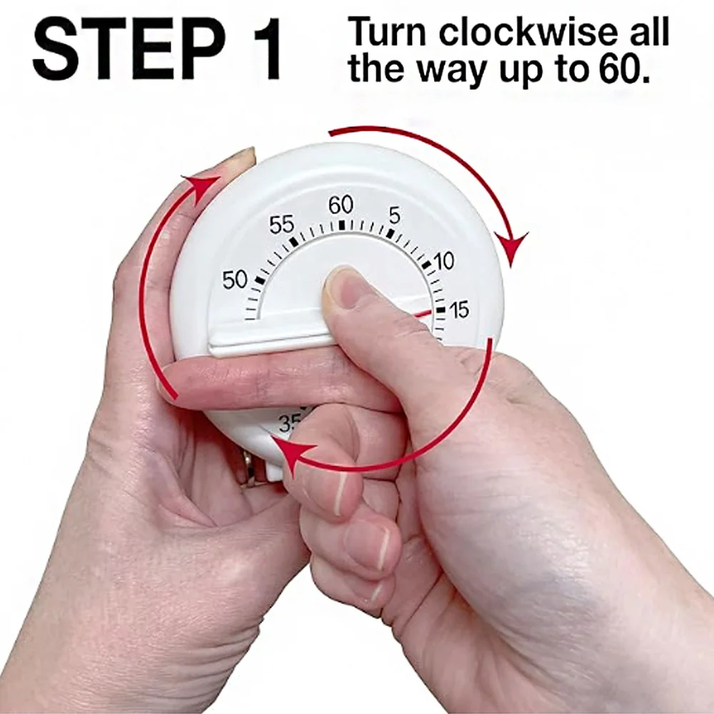 Multifunctional mechanical timer, kitchen countdown timer with alarm, reminder magnet, fuchsia kitchen, office homework