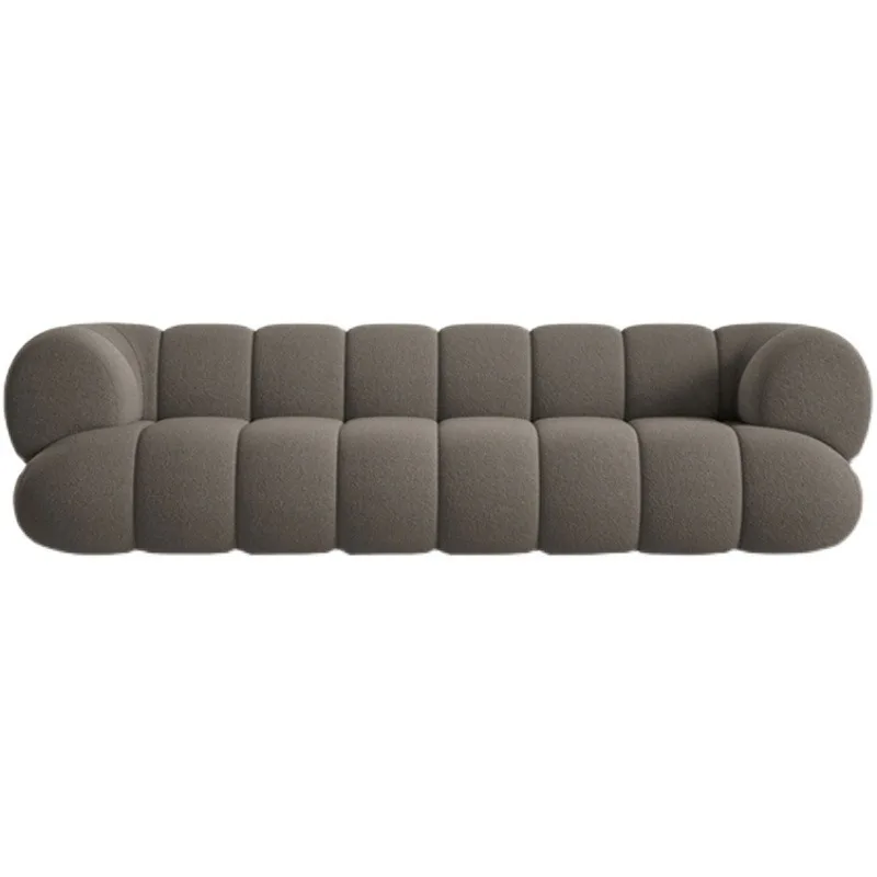 Italian light luxury fabric sofa combination, multi-person color matching simple sofa