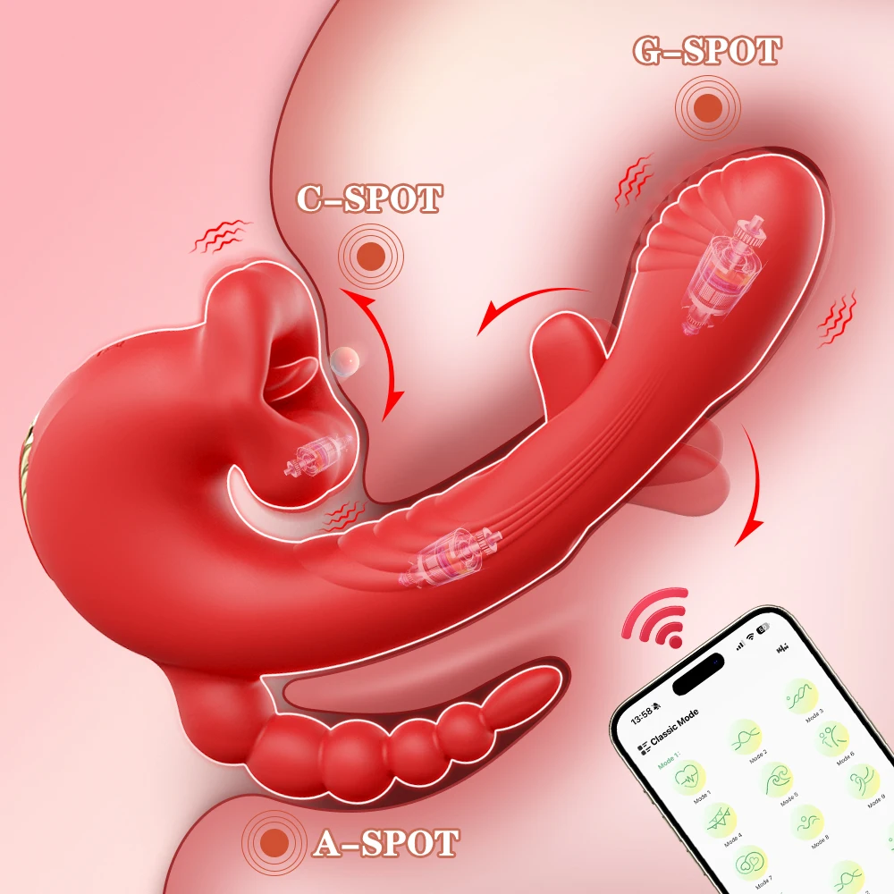 Teleskop-Vagina-Masturbationsspielzeug für Frauen, Rabbit-Vibrator für Frauen, Klitorisstimulator, G-Punkt-Vibrator, Sexspielzeug für Erwachsene_voghion.com