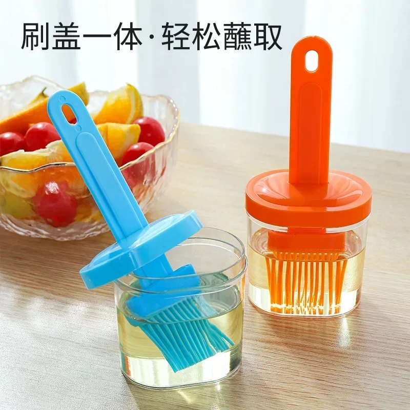 Household Silicone Bottle Small Oil Pot Kitchen Flapjack High Temperature Baking Tool Integrated Barbecue