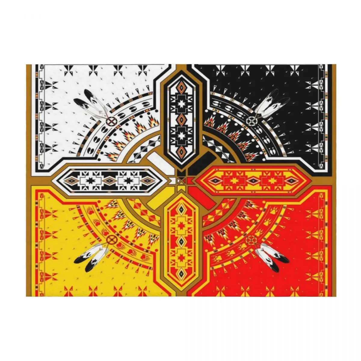 

The Four Direction Throw Blanket wednesday Travel Cute Plaid Luxury Blankets