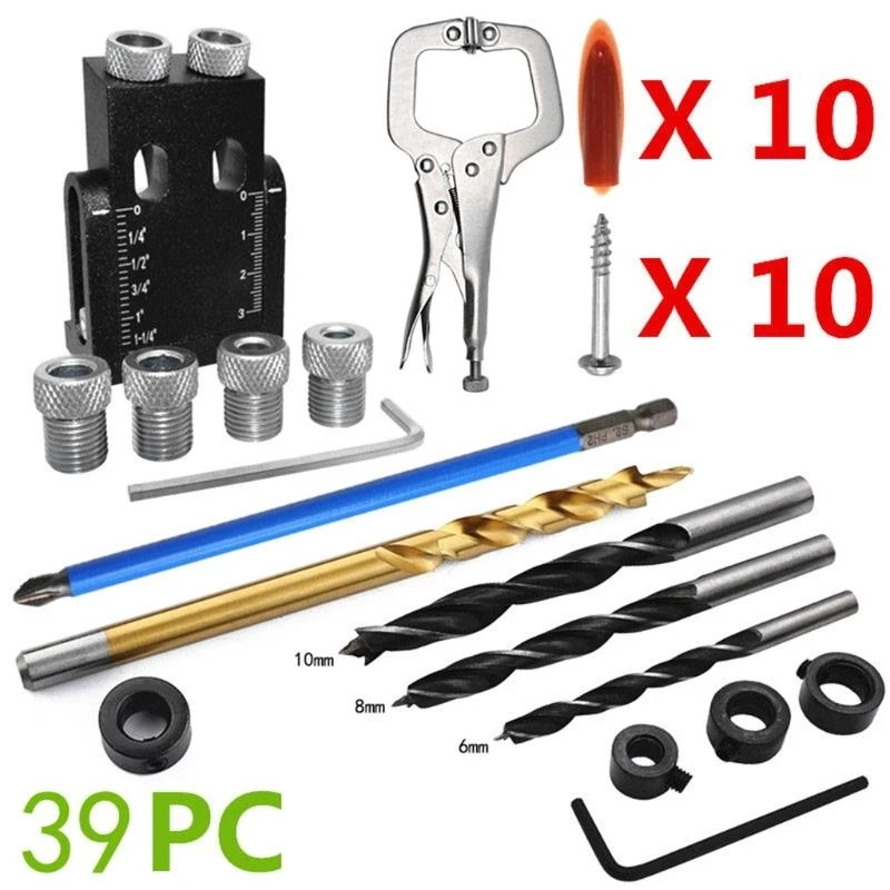 

E74E Drilling Guide 15 Degree Set Woodworking Tool Puncher Oblique Hole Locator Drilling Jig for Carpentry Project