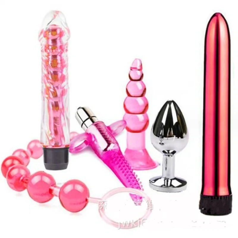 Dispositif d'autodéfense pour femme, plug anal SM amusant pour adulte, vibration du jaune de masquage, ensemble de 6 pièces