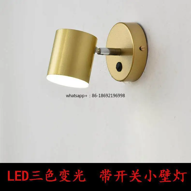 Modern Simple LED Bedside Wall Lamp with Switch Small Wall Lamp Living Room Background Aisle Lighting Wall Lamp view 3