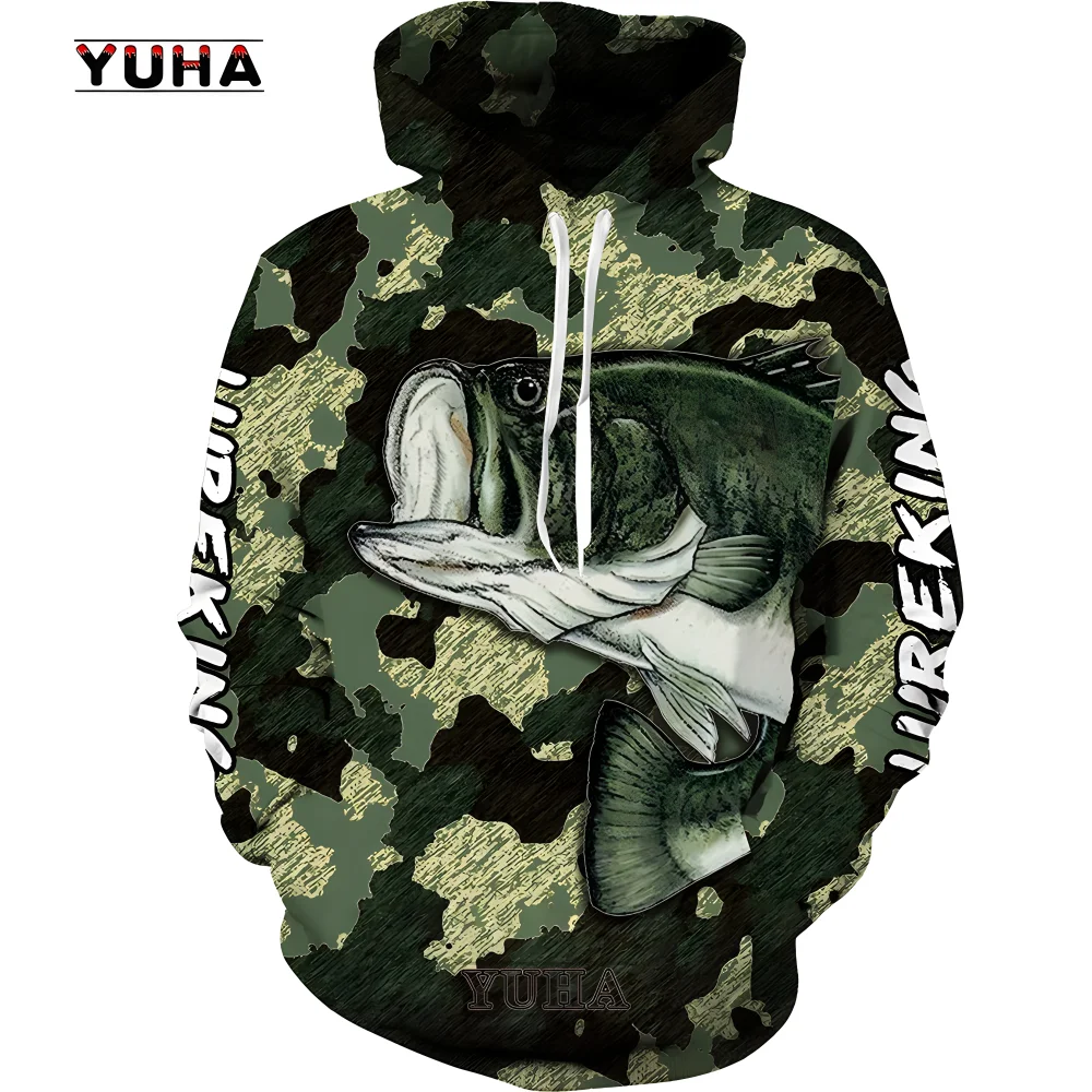 Novità per le tute da uomo 3D Fishing Graphic felpe con cappuccio abbigliamento da uomo felpe da donna Essentials Streetwear Pullover maglione