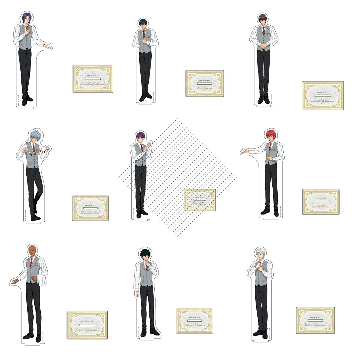 Game Jackal Kuwahara Niou Masaharu Kirihara Akaya Yagyu Hiroshi Acrylic Stand Doll Anime Figure Model Plate Cosplay Toy Gift