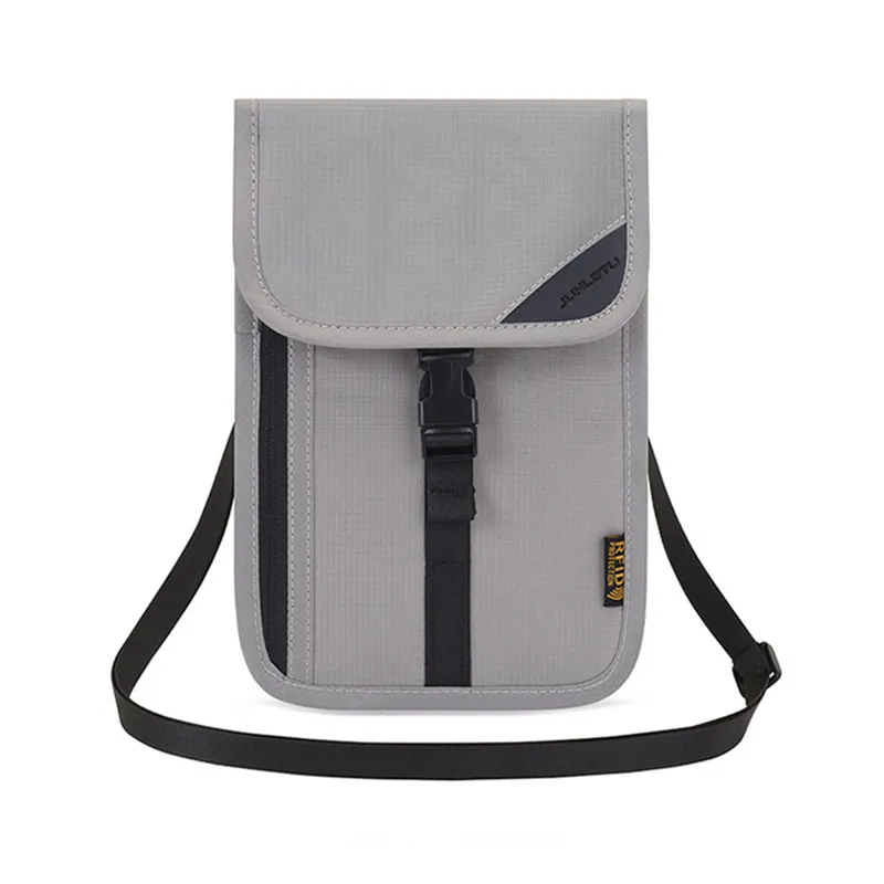 Waterproof RFID Nylon Travel document storage bag Card passport Bag Neck Wallet Money Document Card Passport Pouch Document Bag