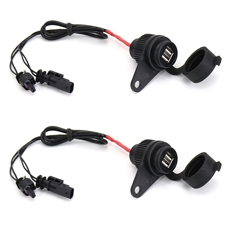 2X USB Double Socket Motorcycle Accessories For BMW G310GS R18 G310 GS F900R F900XR With Lossless Line