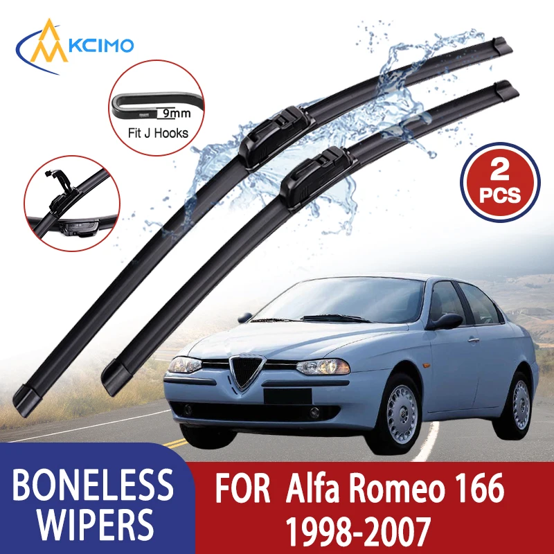 

Kcimo For Alfa Romeo 166 1998-2007 Car Wiper U-type Soft Rubber Boneless Wiper HD Quiet Durable Automotive Wiper 21"+19"