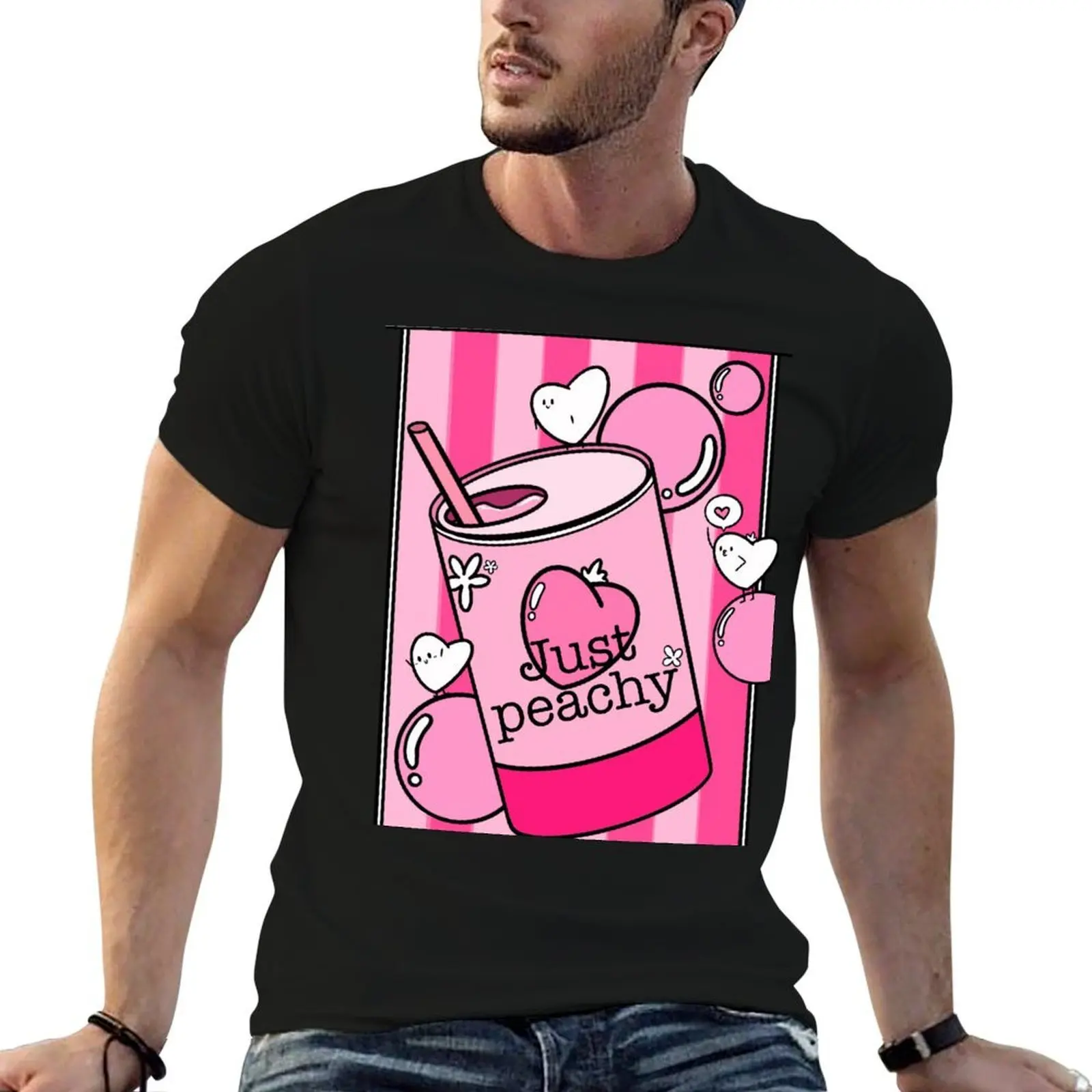 

Just peachy and Kawaii T-Shirt t shirts for man cotton soft t shirt man luxury T-Shirt