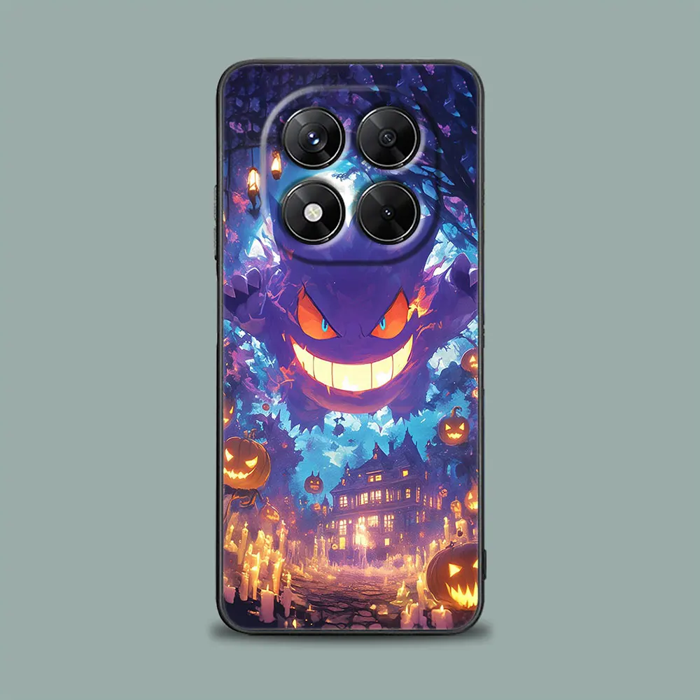 Halloween Plkachu Gengar Anime Phone Case for Xiaomi Redmi 14C 12C 10C 13C 4G Redmi Note 14 13 12 11 10 Pro Plus 5G 11S 9S Cover