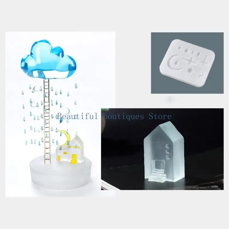 

U4LF House Decoration Silicone Mold Resin Mold for DIY Craft Jewelry Tool