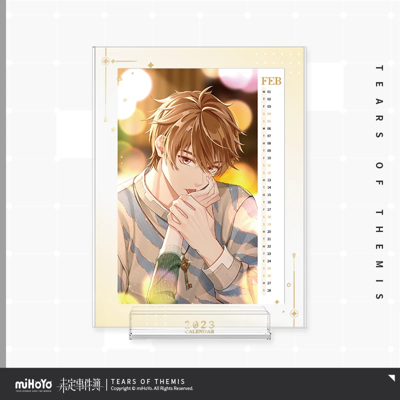 MiHoYo Game Tears Of Themis Luke Marius Artem Doujin 2023 Acrylic Memorial Calendar Accessories Girl Birthday Gifts Calendar