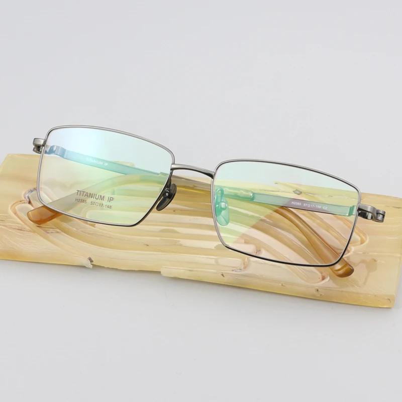 

Pure Titanium Glasses Frame Eyewear High-grade Natural White Cowhorn Temples Myopia Presbyopia Eyeglasses Frames Spectacles