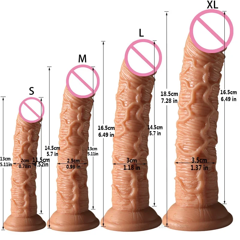 Realistic Silicone Dildo Soft Sexy With Suction Cup Penis No vibrator For Women Masturbation Female Small Anal Plug  Adult Toys