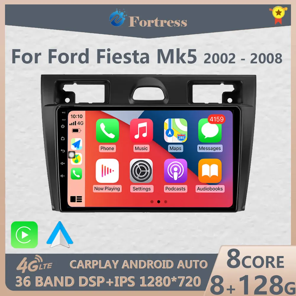 

Android 12 Car Radio For Ford Fiesta Mk VI 5 Mk5 2002-2008 Multimedia GPS Navigation Player Stereo Carplay Androidauto 2 Din DVD