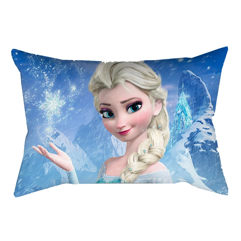 Disney Frozen ตุ๊กตา Elsa Anna สาวเจ้าหญิงตกแต่ง/Nap หมอนกรณีเบาะรองนั่งโซฟาเด็กวันเกิดของขวัญ50*30ซม.