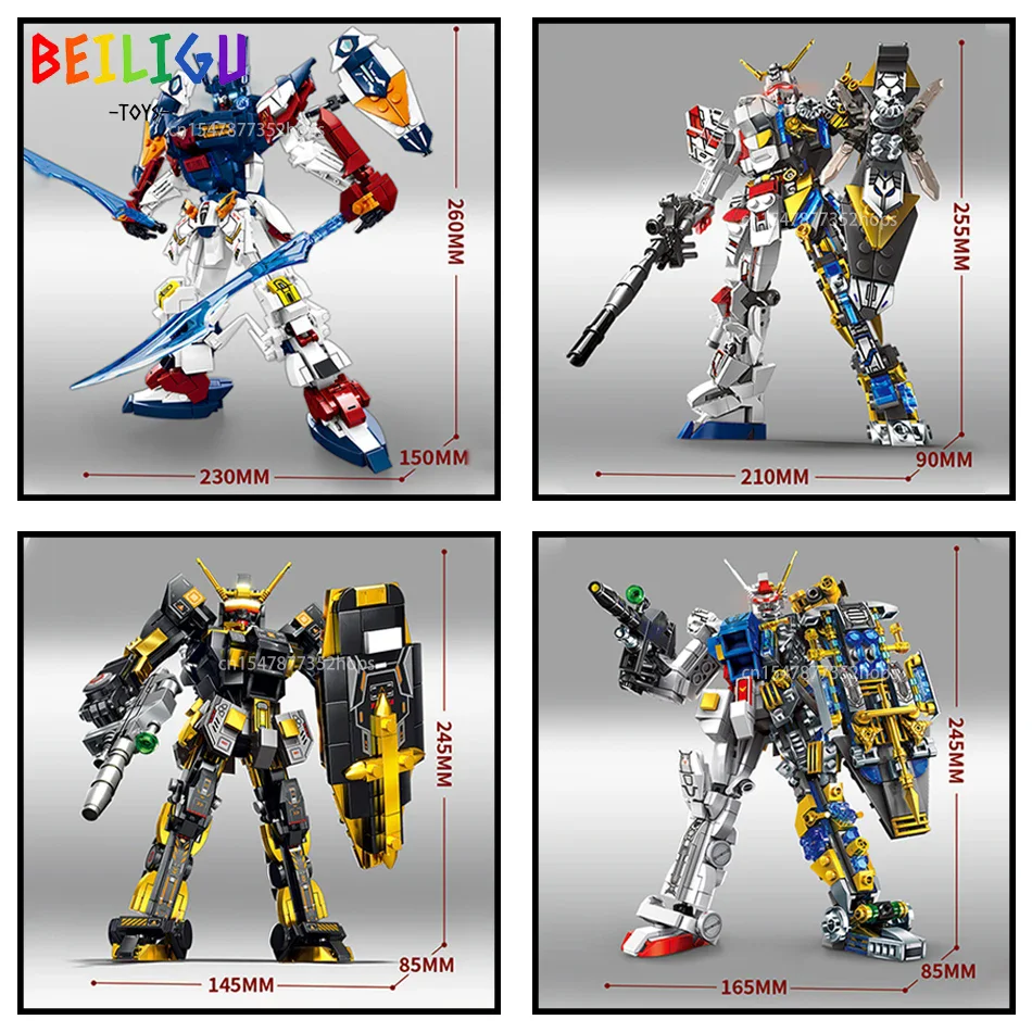 High-tech Future Warrior Robot Building Blocks Battle Mecha Combat Action Figures Bricks Collection Model Toys for Children Gift