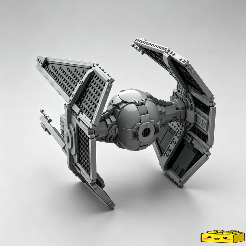 1331PCS MOC TIE Interceptor Fighter Spacecraft Model Custom Puzzle DIY Creative Assembly Educational Toy Collection Display Gift view 4