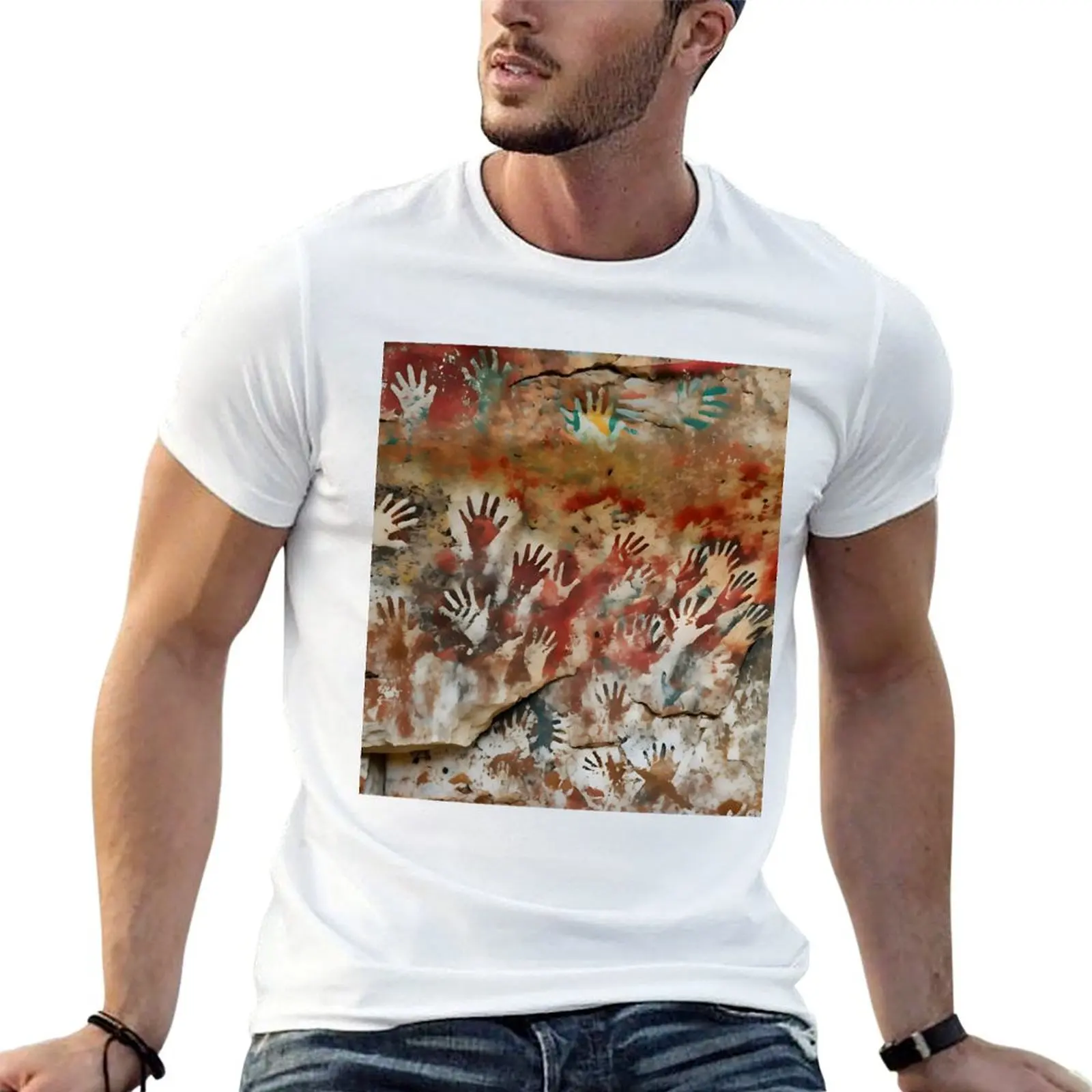 

man [cave T-Shirt designer designer Ancestors The t painting] t shirts shirt