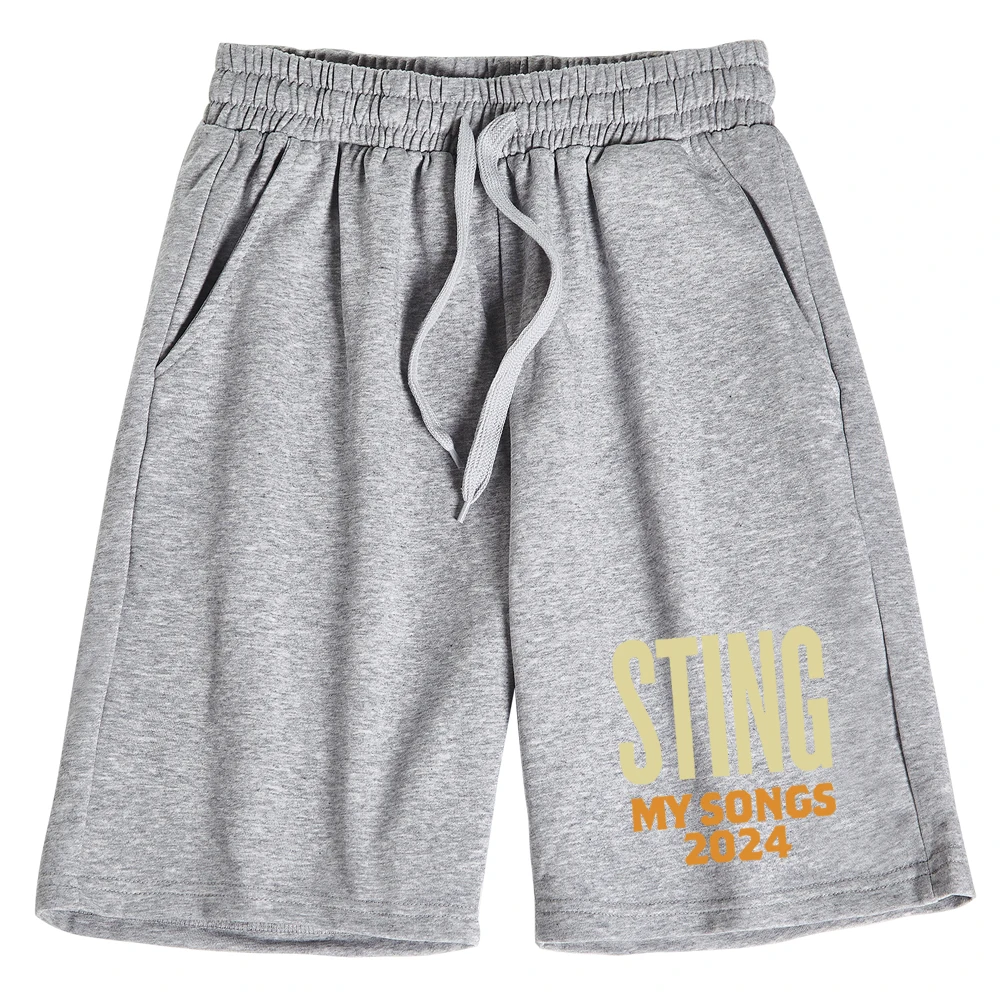 Sting My Songs Tour 2024 Cotton Trousers Unisex Casual Beach Summer Printing Short Pants Regular Regular Super-short