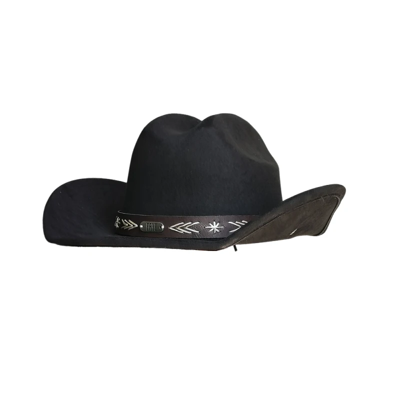 Mexican Vegan Suede Cattleman Cowboy Hat for Women Men Fashion Travel Party Hat sombrero vaquero