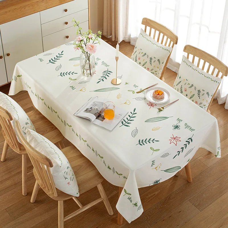 Nordic Tablecloth Fabric Art Small Fresh Ins Pastoral Style Waterproof and Oil Resistant Tea Table Tablecloth Rectangular Nappe