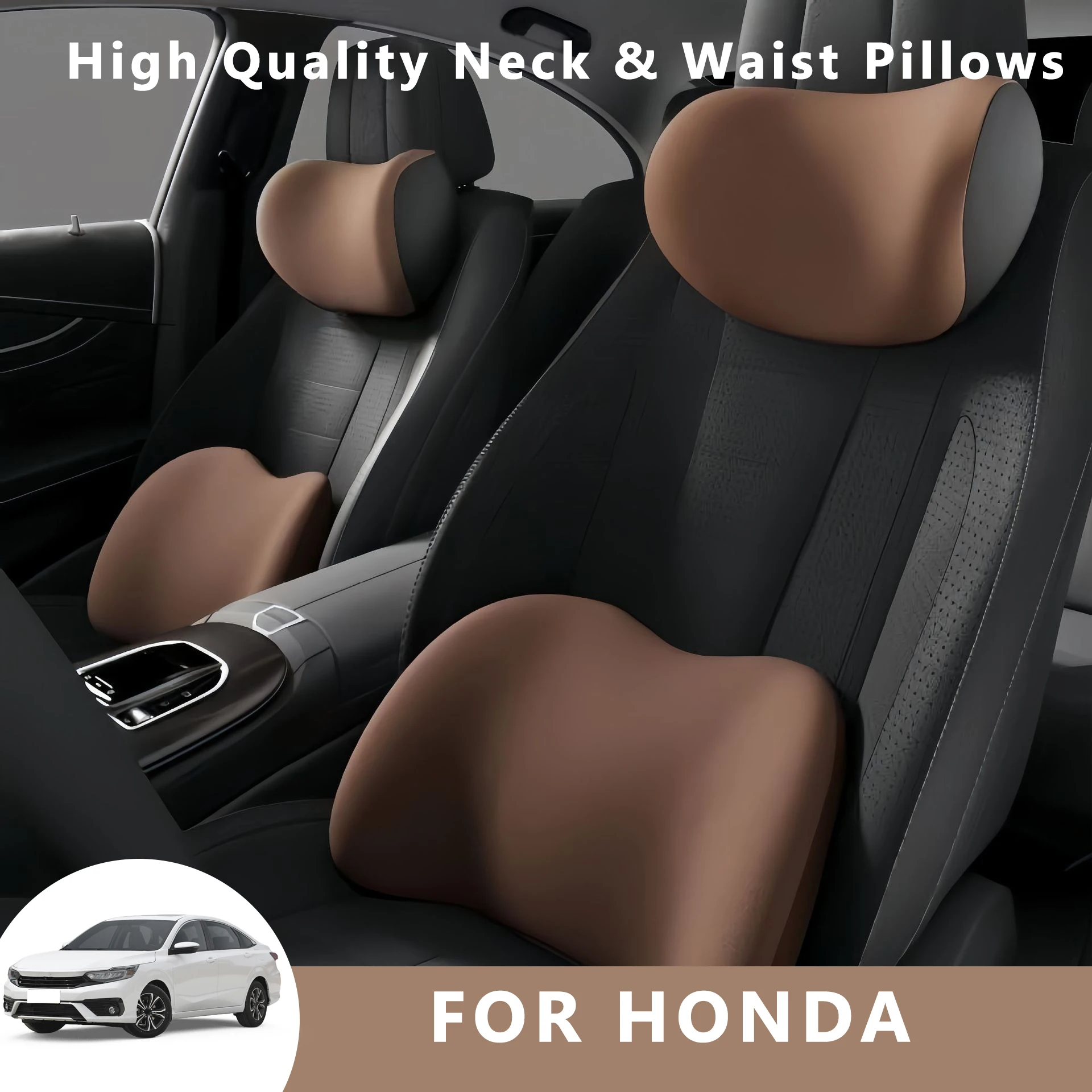 

Автомобильная защита шеи, подголовник сиденья, мягкая поясная подушка, подушка для шеи, спинка, поясничная поддержка для HONDA ACCORD PHEV CIVIC