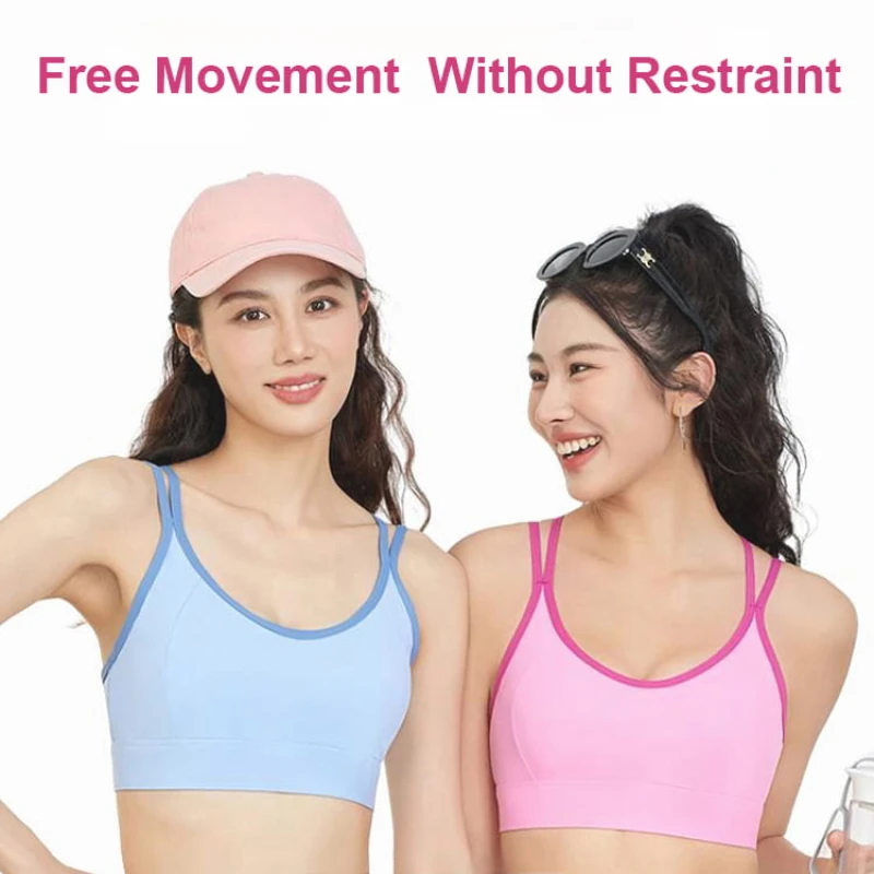 Veimia Sports bra women fixed cup  shockproof underwear sports underwear cup sports bra women