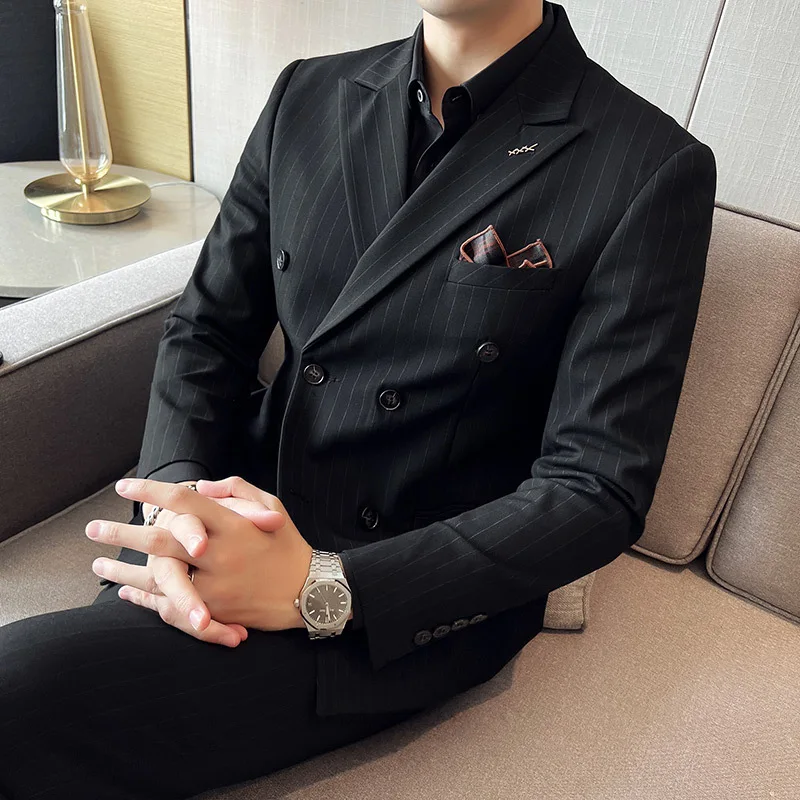 7175 Tweedelig Pak Voor Heren Met Dubbele Rij Knopen En Winter