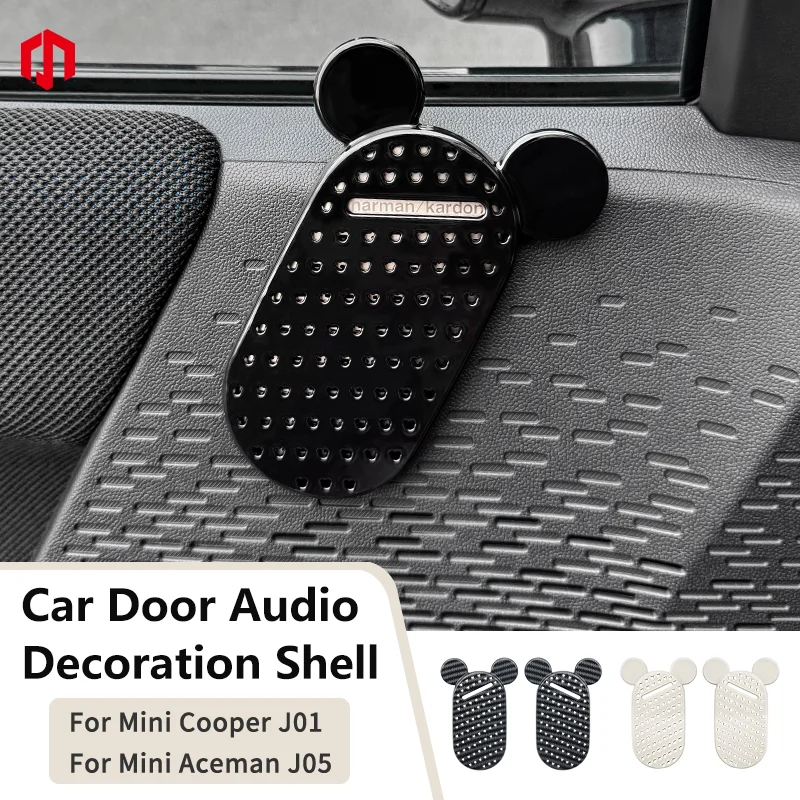 

Car Door Audio Decoration Shell For Mini Cooper E/SE J01 EV Aceman J05 2024 2025 ABS Door Speaker Cover Car Interior Accessories