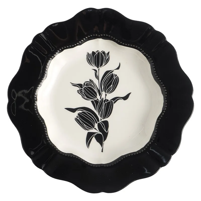 High-end French tableware, tulip tableware set, underglaze ceramic gift box, high-appearance gift