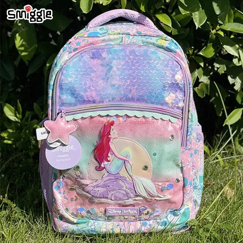 Disney Australia Smiggle Mermaid School Bag Children Stationery Student Pen Case Lunch Bag Backpack Children\'s Brithday Gift Kid