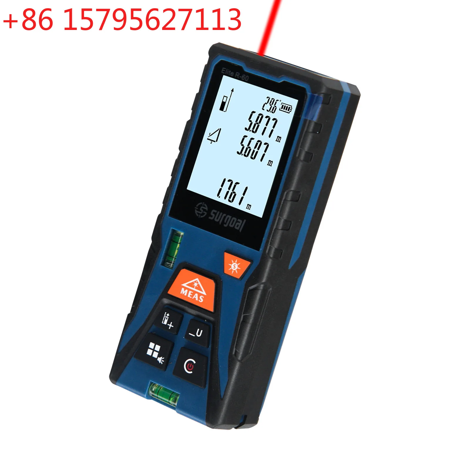 

Infrared laser rangefinder measuring room electronic ruler 60m with laser reinforced button