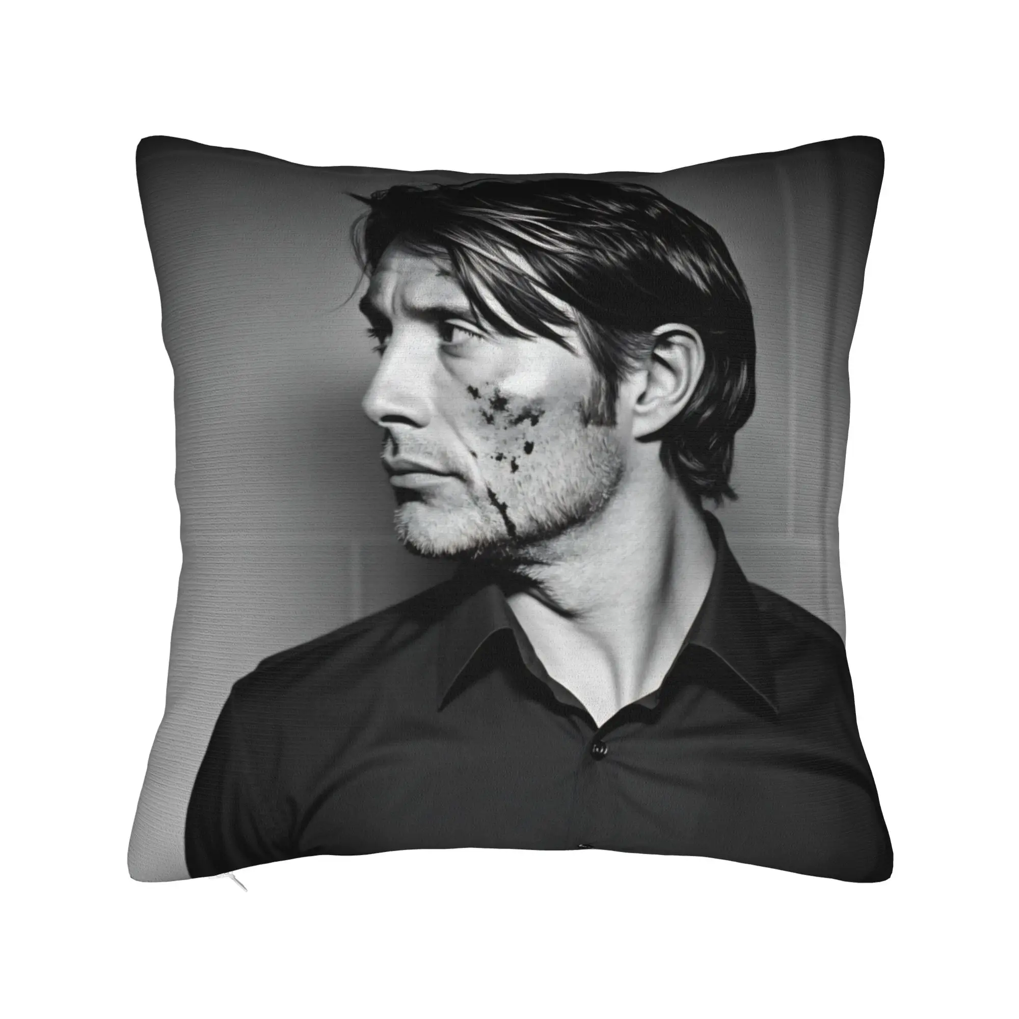 Mads Mikkelsen Hannibal Funny Pillow Case  Morden Pillow Cover Soft Pillowcases For Couch Sofa Bedroom