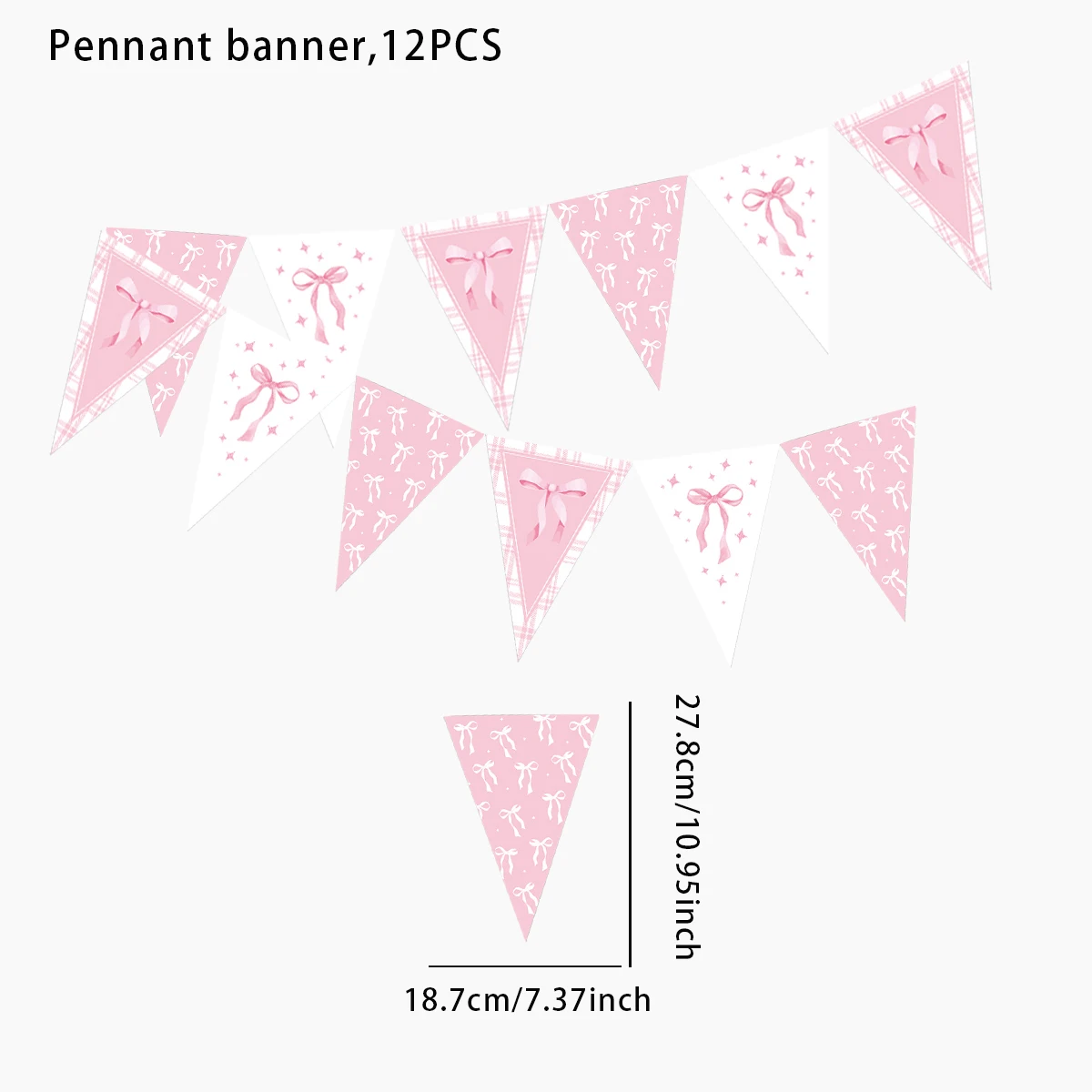 Rosa Schleife Partyzubehör Tassen Teller Serviette Geschenktüte Popcorn Box Essen Tablett Tischdecke Rosa Schleife Geburtstagsthema Partydekorationen – Detail 4