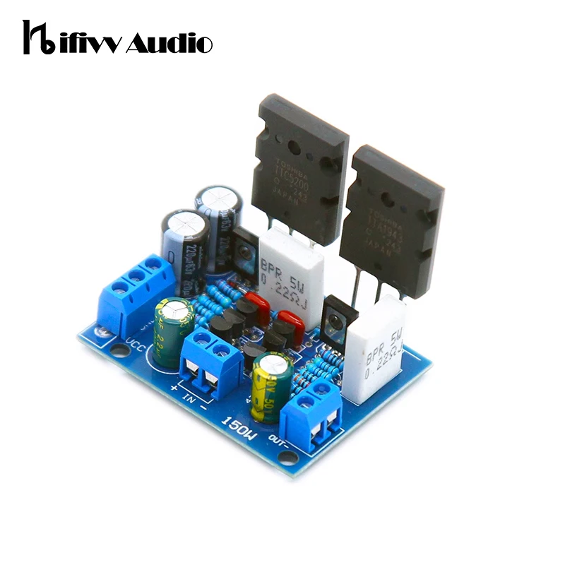 

Hifi Mono 150W Power Amplifier Audio Board Complete For Diy Amp Hi End Digital Amplifier Module Use TTA1943 TTC5200 Triode