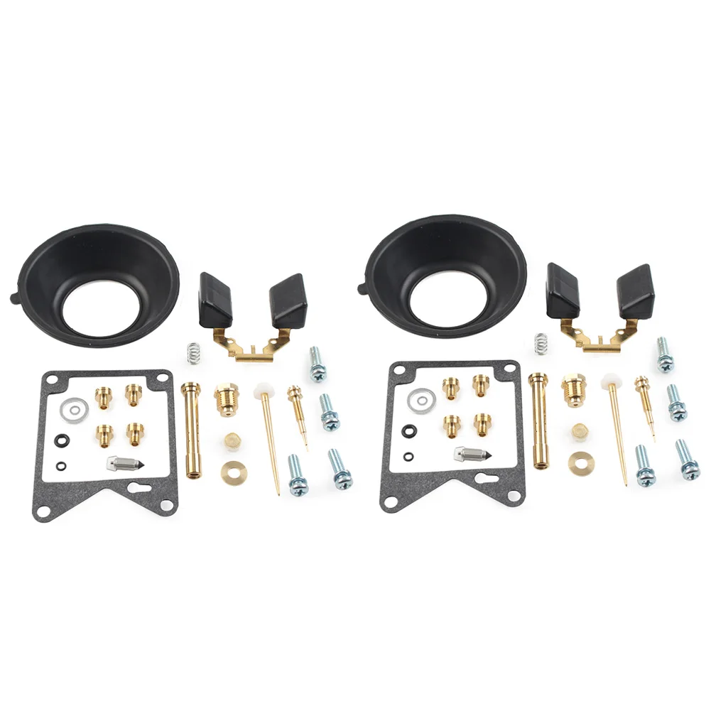 2 Sets Motorcycle Carb Rebuild Carburetor Repair Kit Diaphragm Float For Yamaha Virago 750 XV750 1981 1982 1983