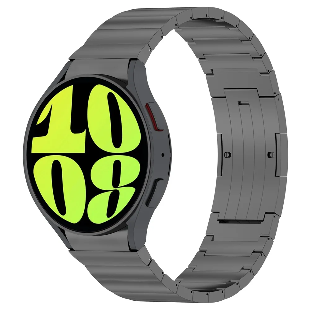 No Gaps Titanium Metal Quick Fit Strap For Samsung Galaxy Watch 6 Classic 43mm 47mm 6/5/4 40mm 44mm 5Pro 45mm Curved End Band